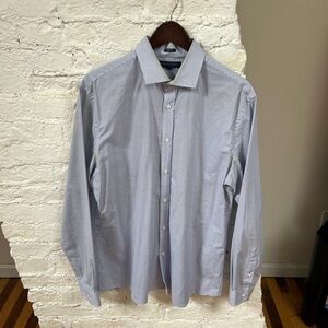 Tommy Hilfiger Slim Fit Blue Checked Dress Shirt. Size M
